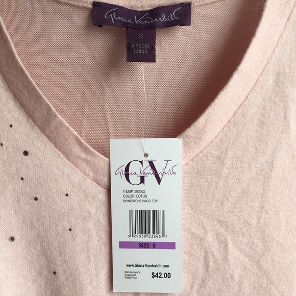 Gloria Vanderbilt  V-Neck Top - NWT - Picture 5 of 7